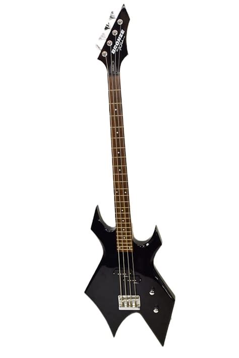 B.C. Rich Bronze Warlock Electric Bass Guitar, Black .